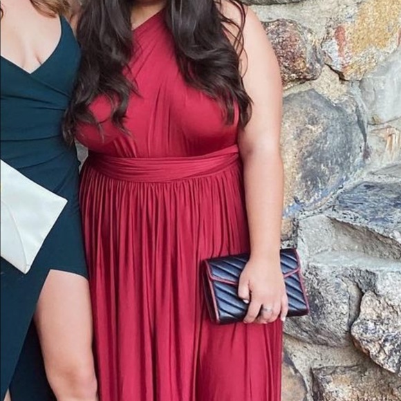 Multi-way Maxi Dress - Burgundy/Maroon - Picture 3 of 3